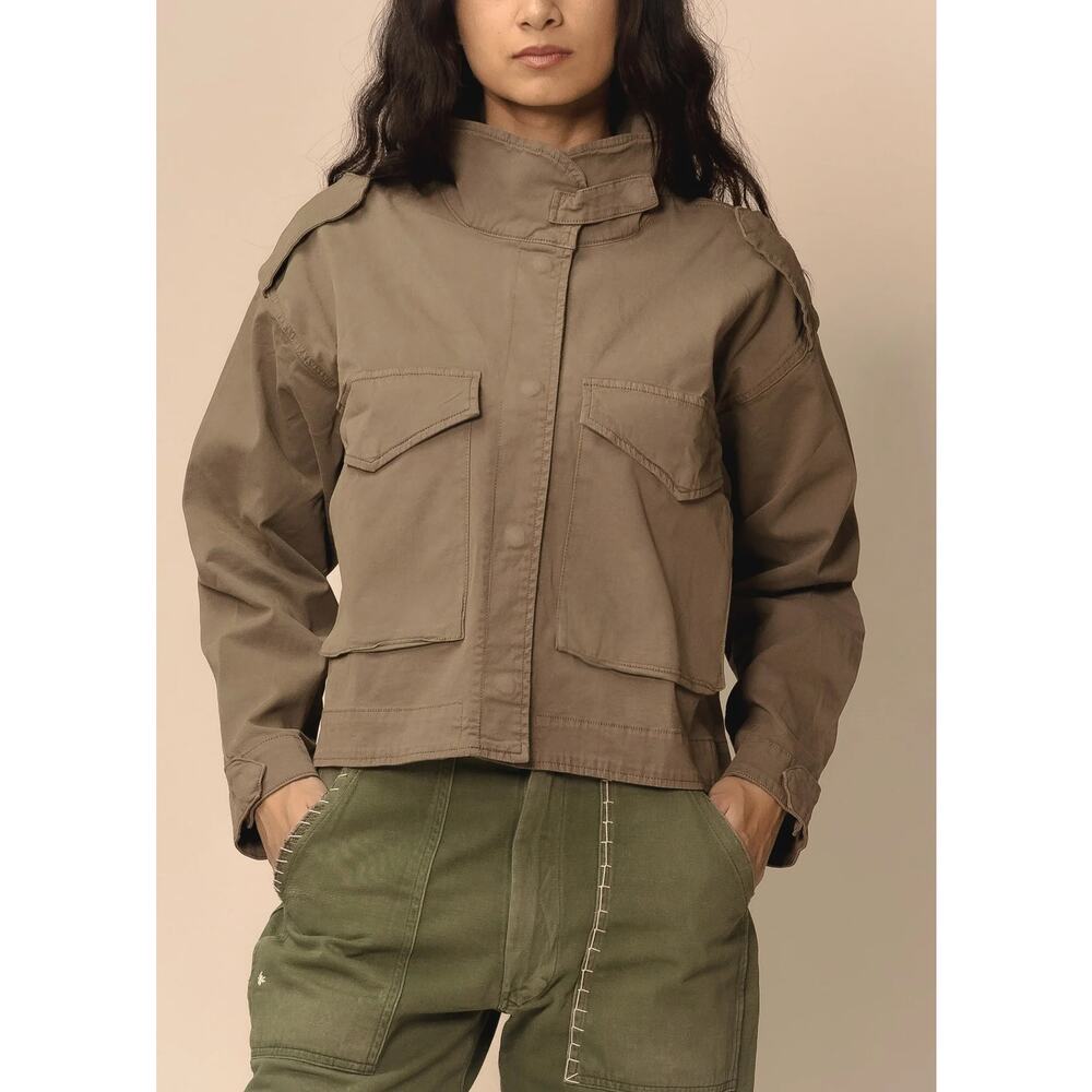 $220 New Edwin Lennox Cargo Jacket - Surplus Green - XS